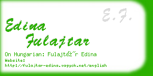 edina fulajtar business card